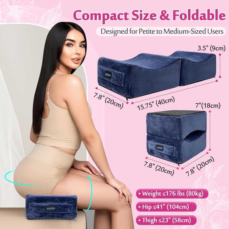 AOSSA BBL Pillow Brazilian Butt Lift Pillow After Surgery Seat Cushion Butt Pillow for Sitting Driving Post Recovery Booty Pillows Chair Butt Lift Buttocks Foam Cushion (Blue) - Image 3